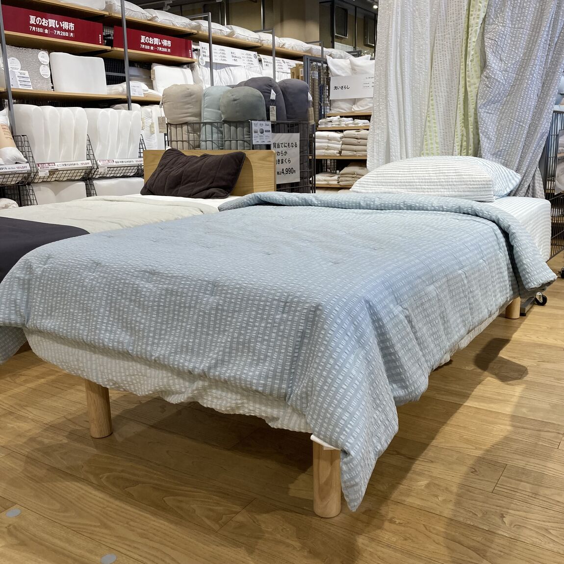 無印良品 脚付きマットレス セミダブル ベッドフレーム d3153 MUJI 新商品】スチールベッドフレーム - 脚付マットレスのスチールベッド